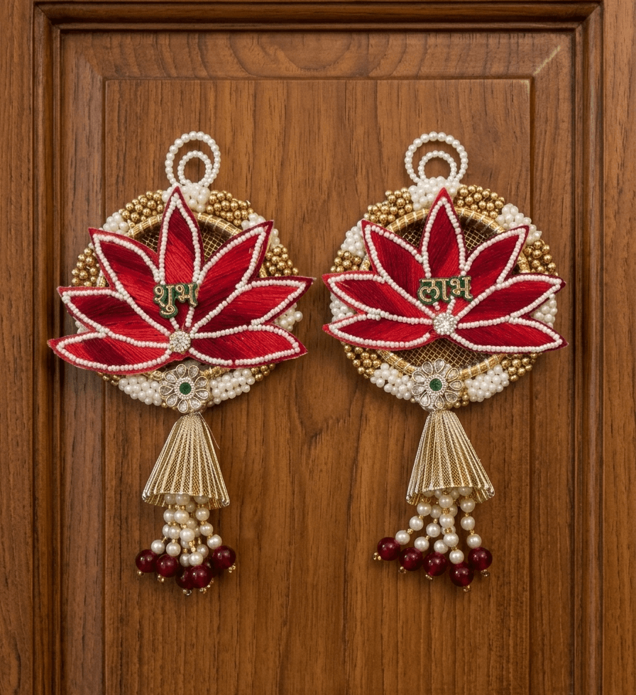 Red Lotus Ghungroo Ring Shubh Labh