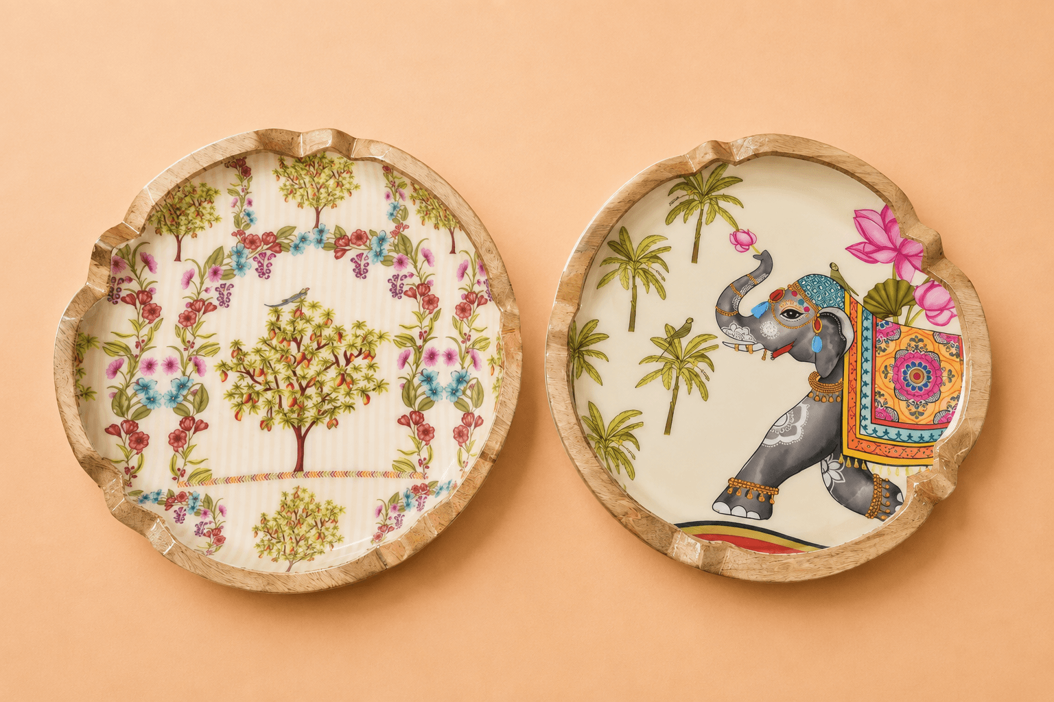 Lotus Edge Serving Platter.  10"*10"