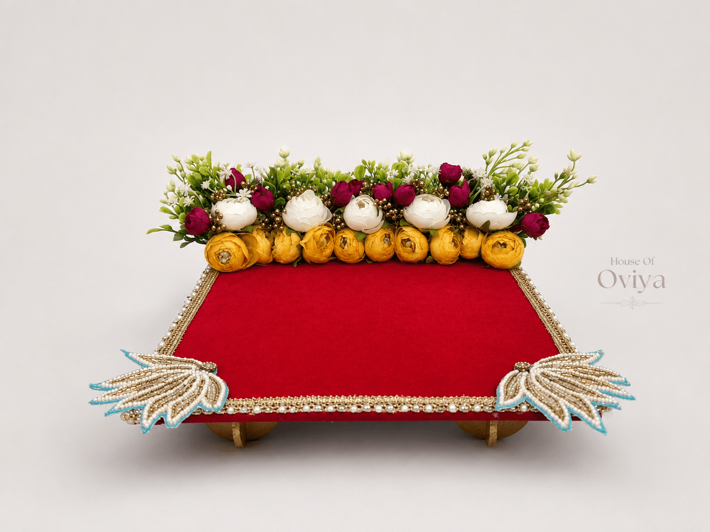 Grand Floral 10" Pooja Chowki 