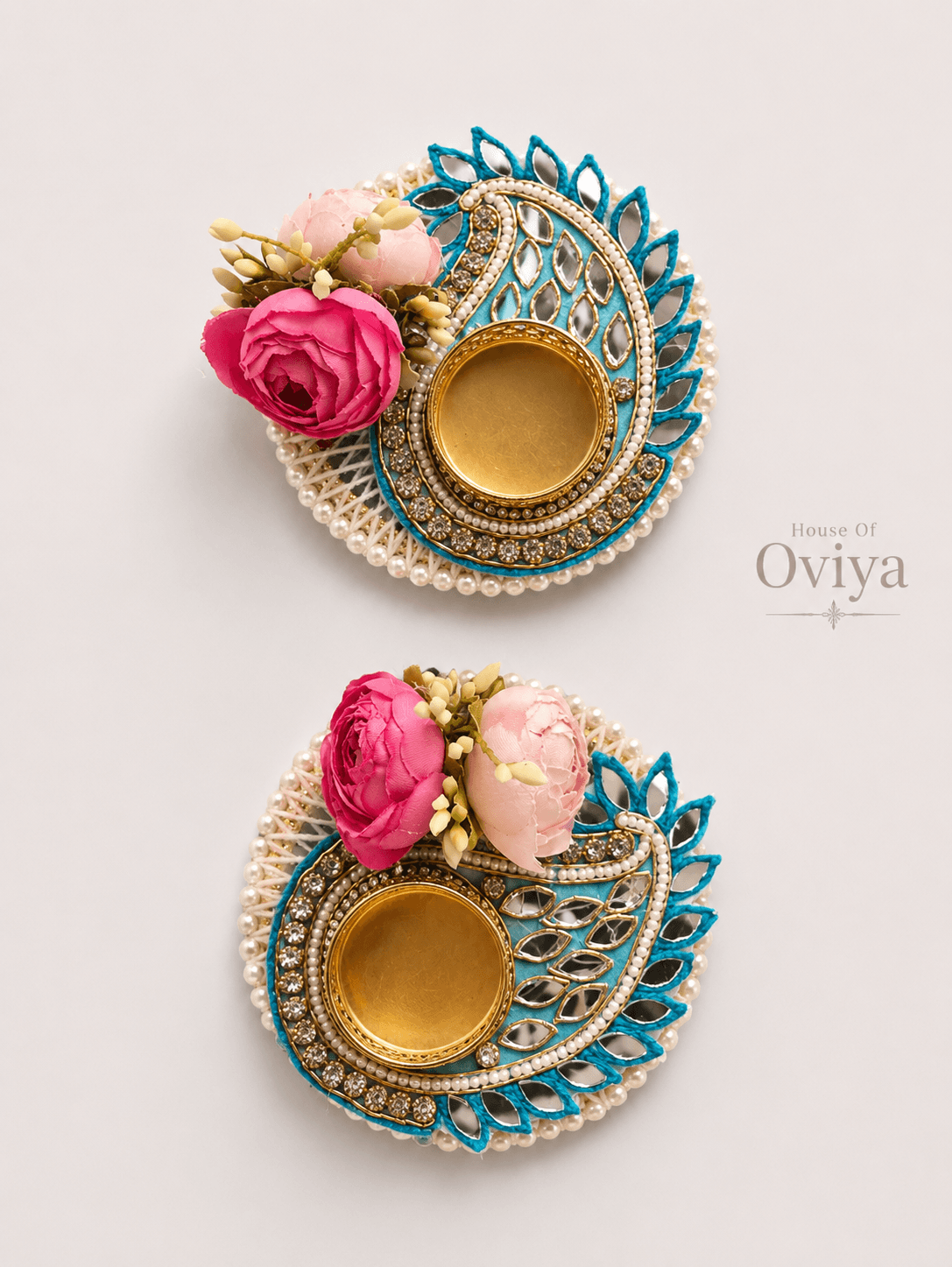 Floral Diya Platter 