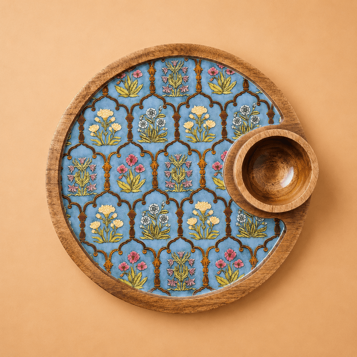 Round Platter with a Bowl.  10"*10" 