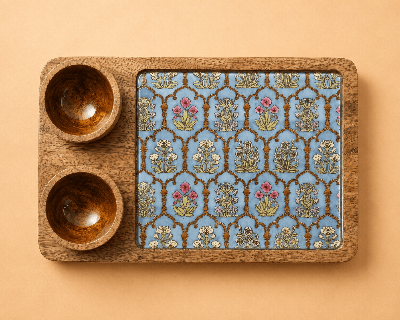 2 Bowls Serving Platter.     12"*8" 