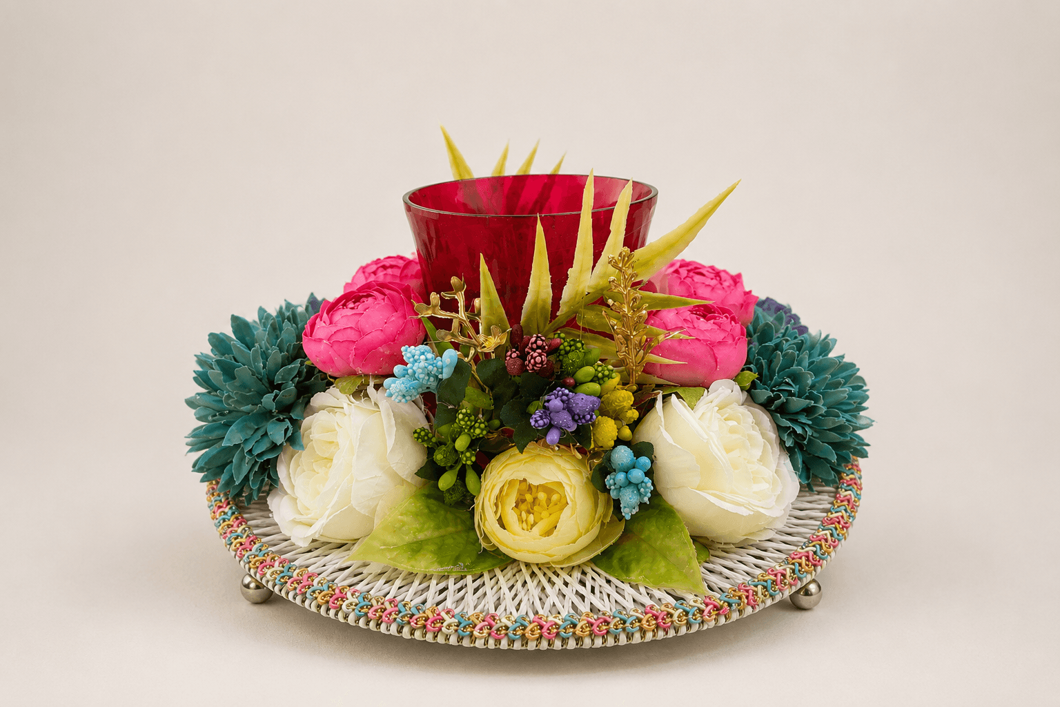 Moonlit Floral Tealight Platter